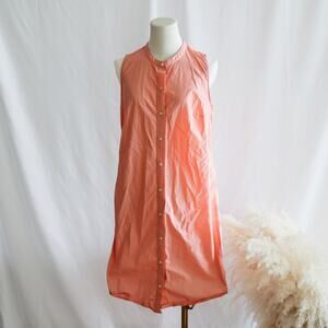 J.Crew Coral Cotton button-down dress size S